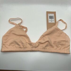 Eberjey Pima stretch cotton bralette in buff size S/M NWT